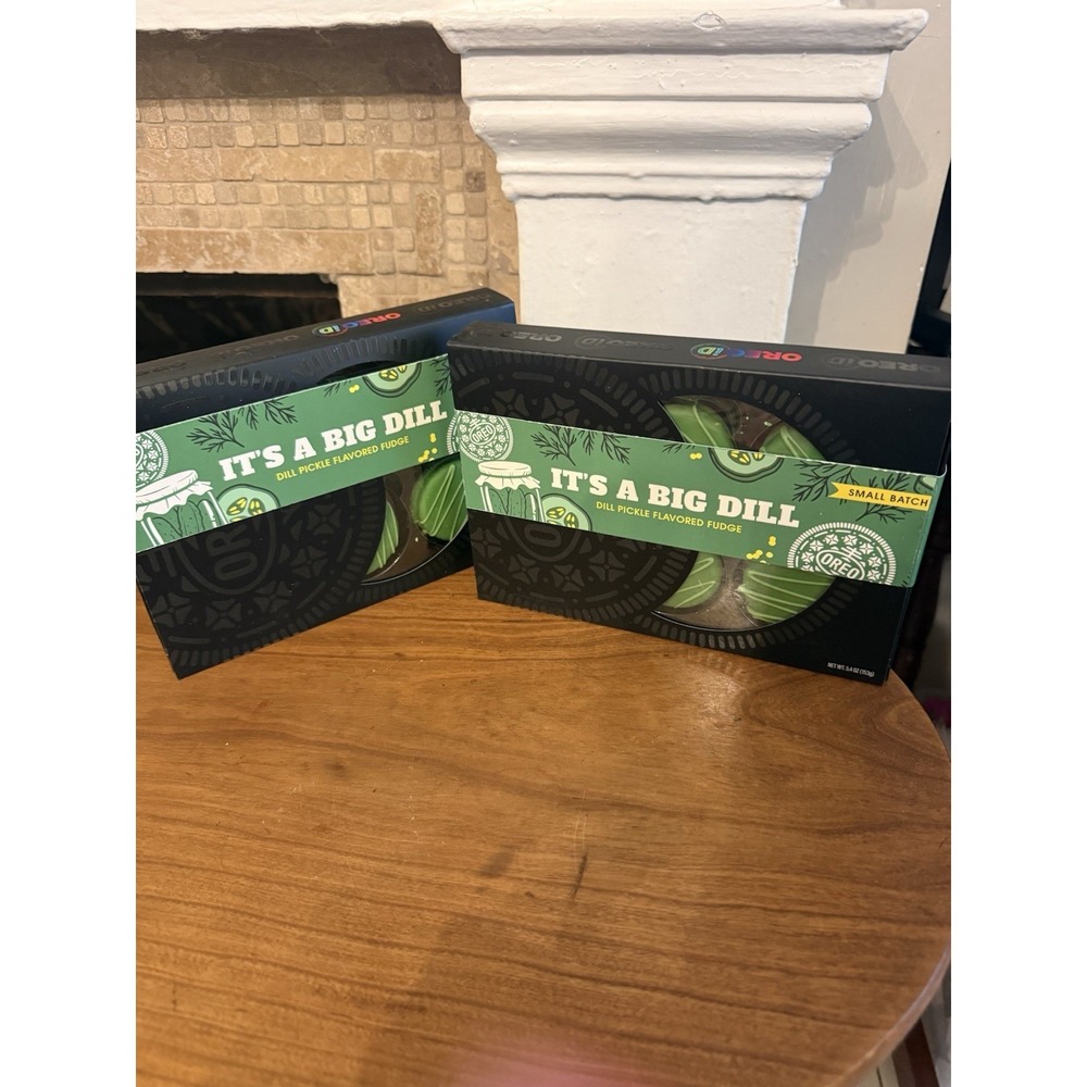 2 Boxes OREO DILL PICKLE FLAVORED FUDGE COOKIES - 6CT ‎ Each Box Limited Oreo ID